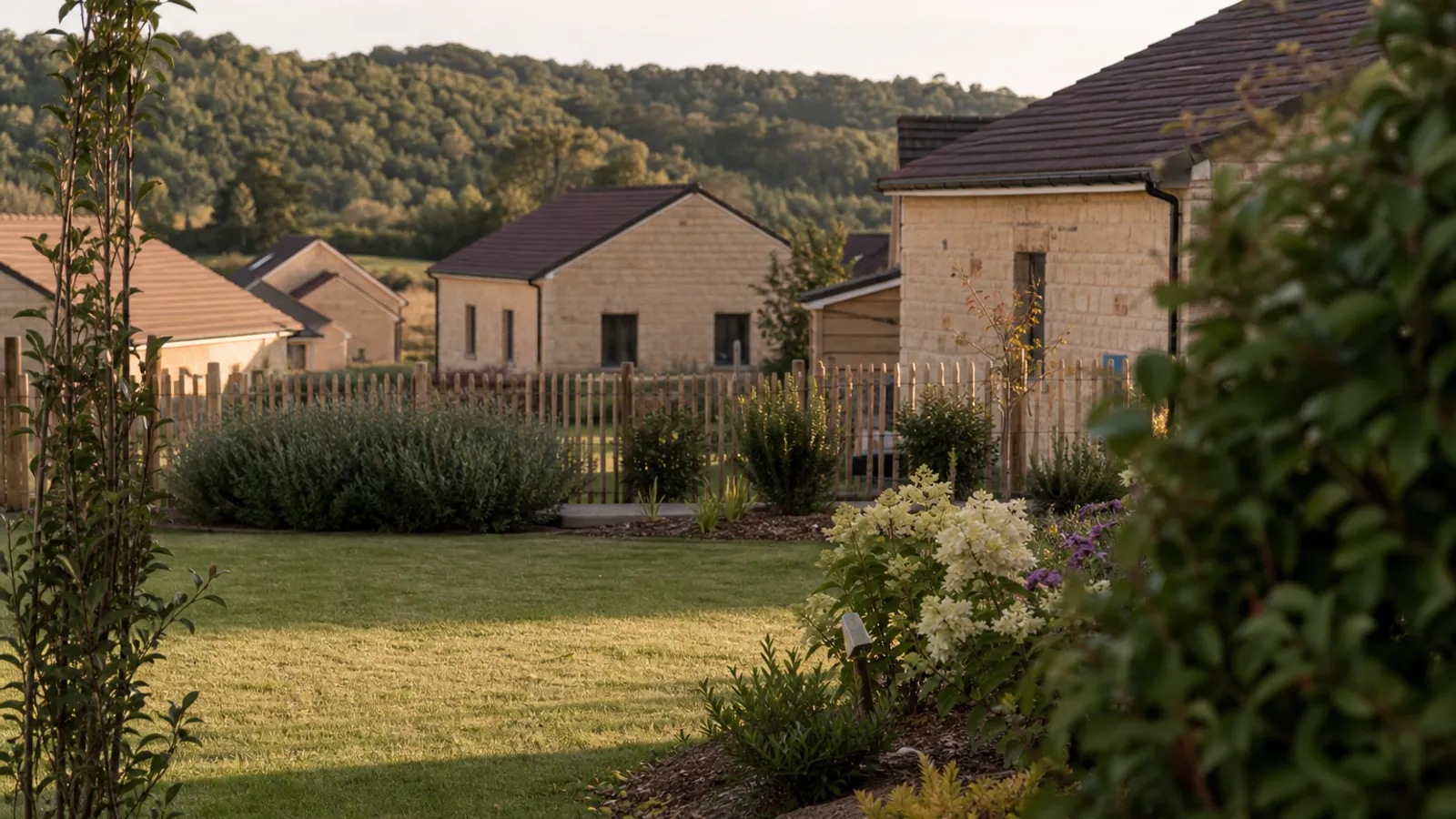 Jardin de lotissement pavillonnaire à Boulazac Isle Manoire, près de l'Isle et du Manoire